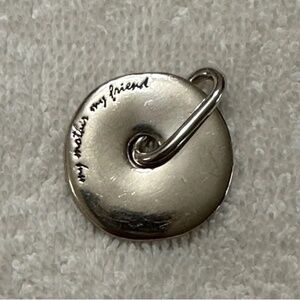 Vintage Sterling Silver “My mother my friend” pendant